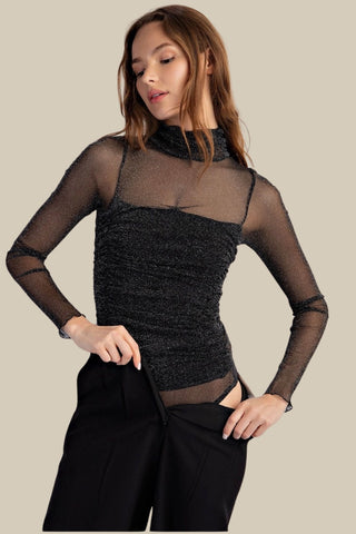 SHIMMER MESH BODYSUIT