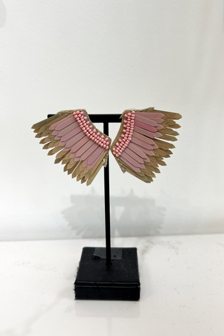 Baby Pink Wing Earring